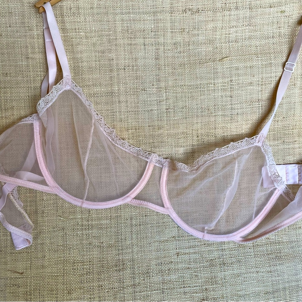 ERES sheer pink underwire bra